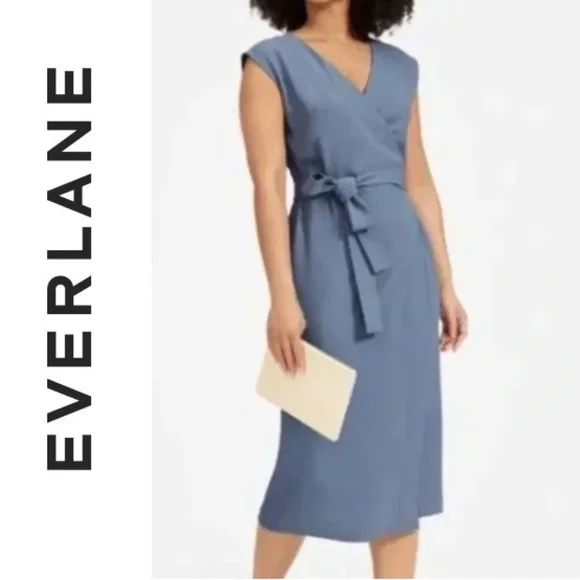everlane drop waist dress The Column Dress in Cotton Linen main image 1